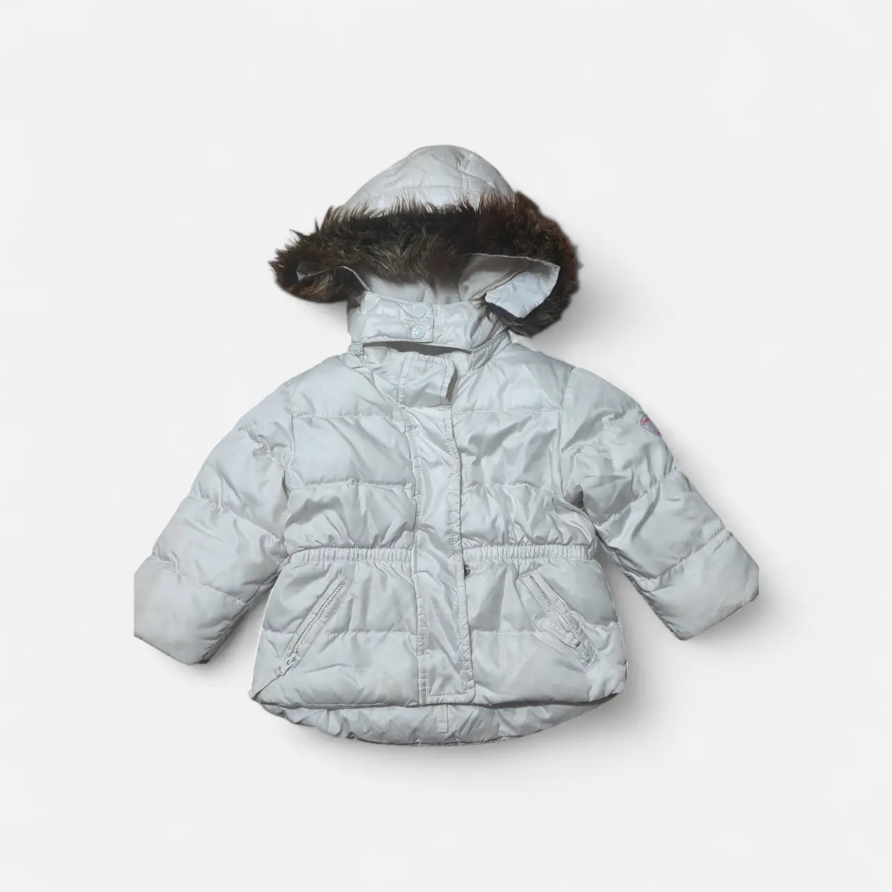 Chaqueta blanca con capucha talla 2 a 3 - miniatura 1