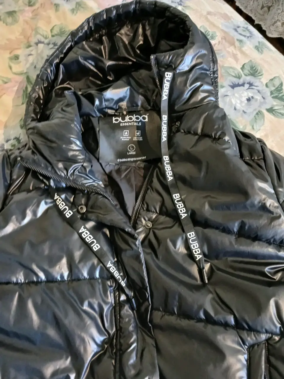Parka negra acolchada para hombre o mujer - miniatura 2