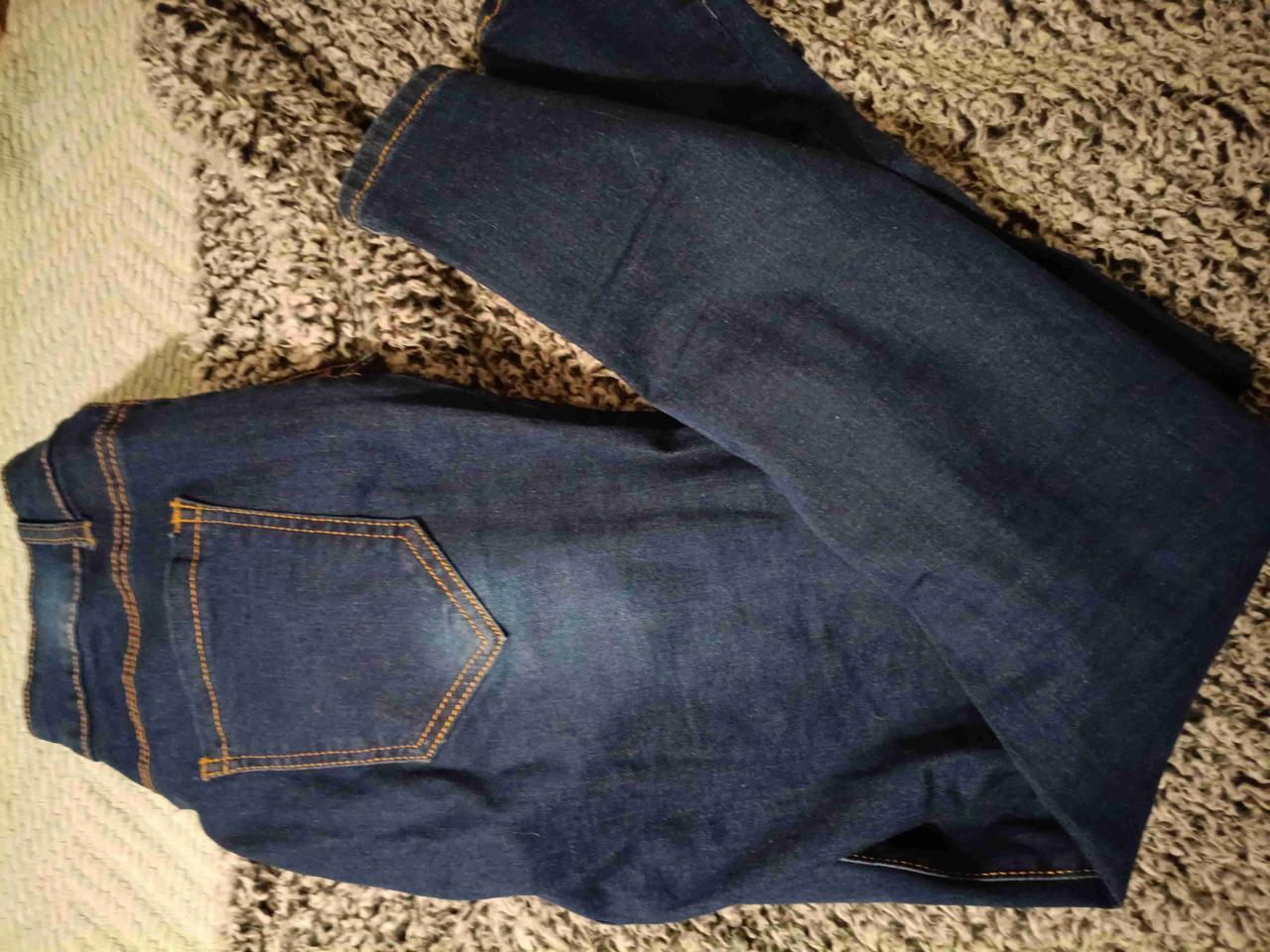 Jeans azul oscuro desgastados Pitillo Push Up - miniatura 5