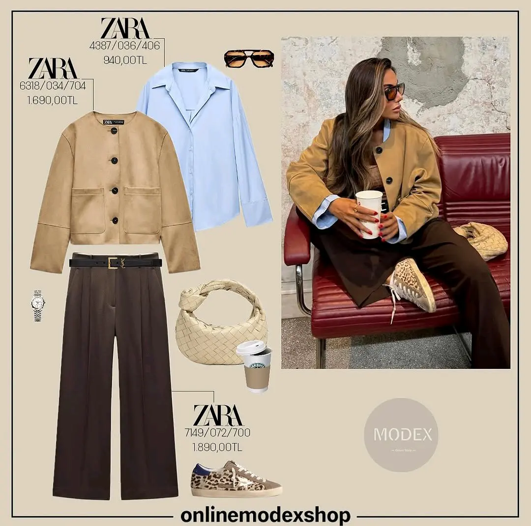 Chaqueta beige Zara Nueva - miniatura 2