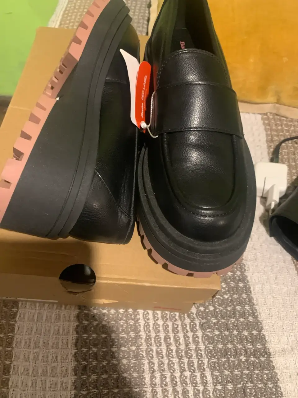 Mocasines negros plataforma