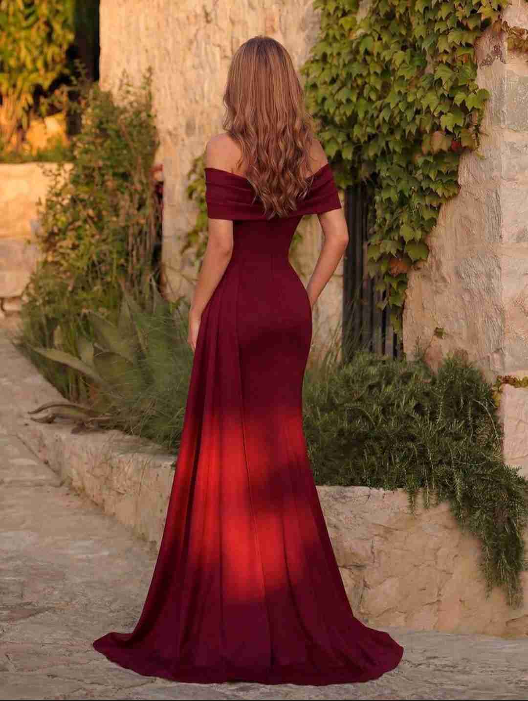 Vestido largo escote hombros - miniatura 2