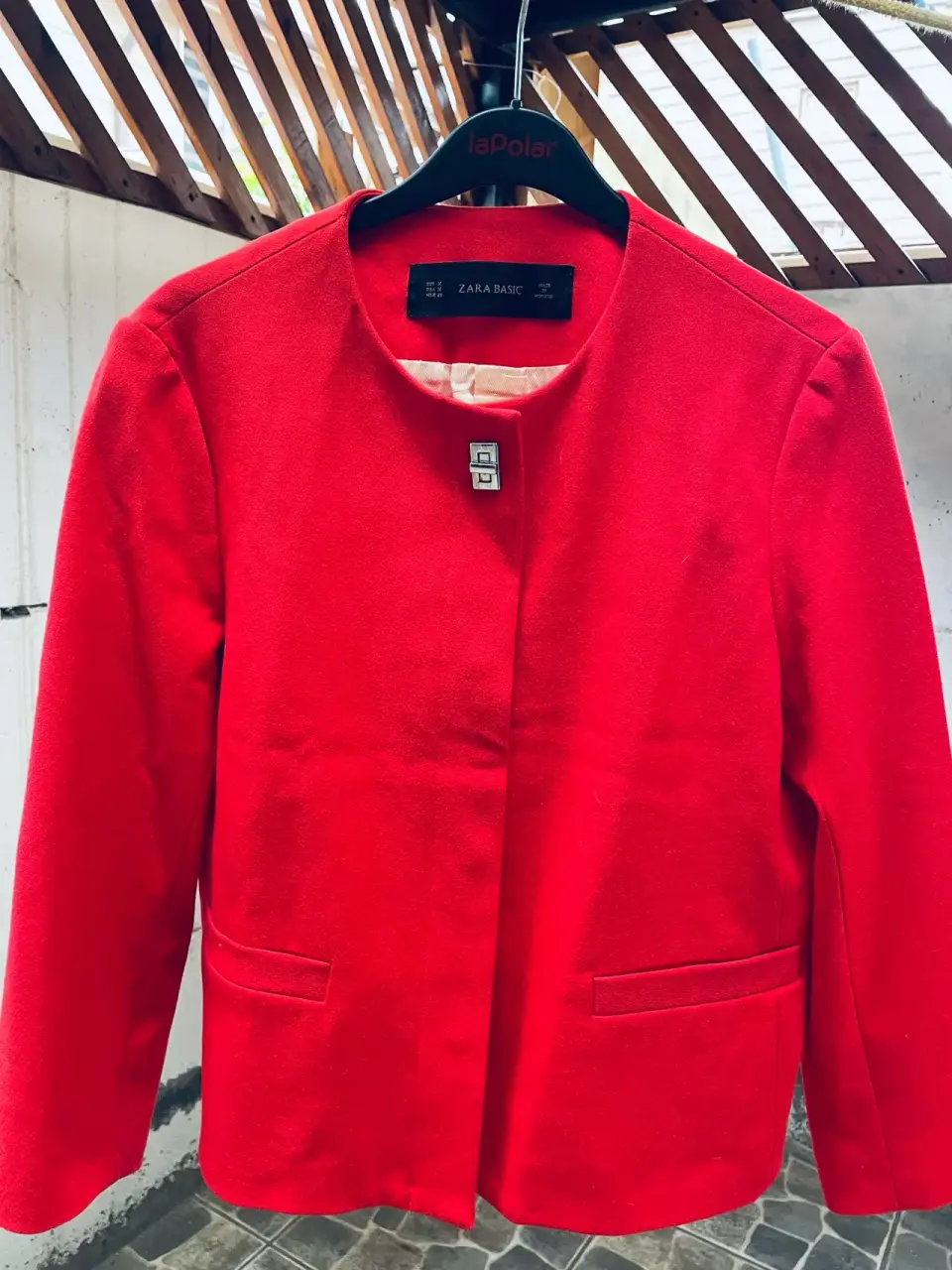Chaqueta roja Zara Basic talla S - miniatura 2