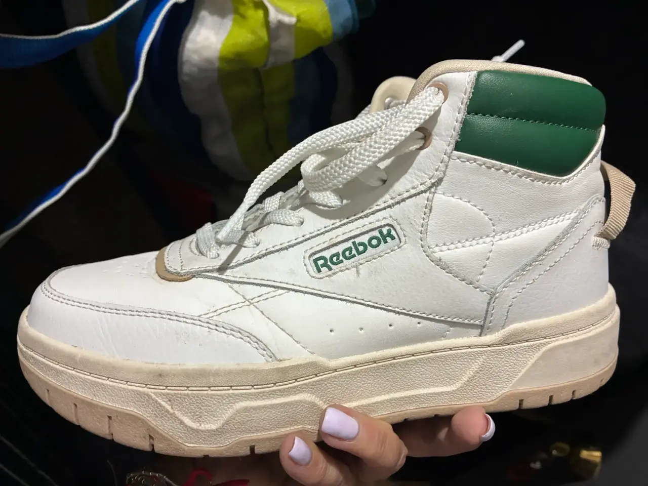 Zapatillas Reebok blancas y verdes - miniatura 1