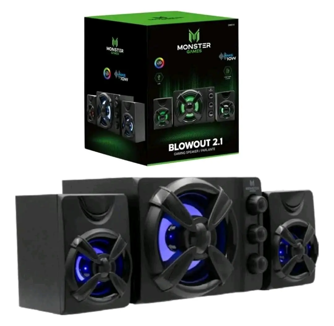 Parlantes gaming Monster Blowout 2.1