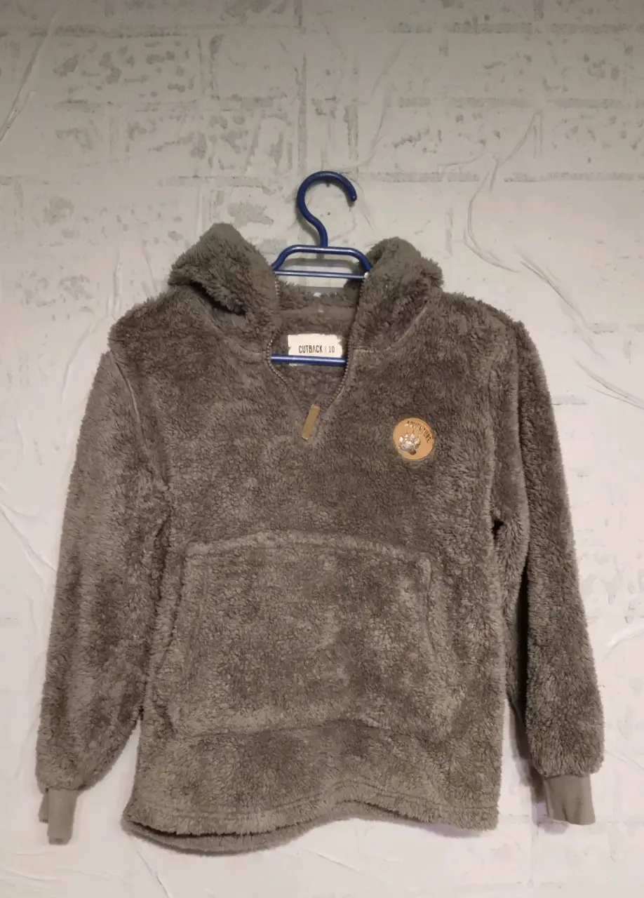 Poleron polar con capucha gris - miniatura 1