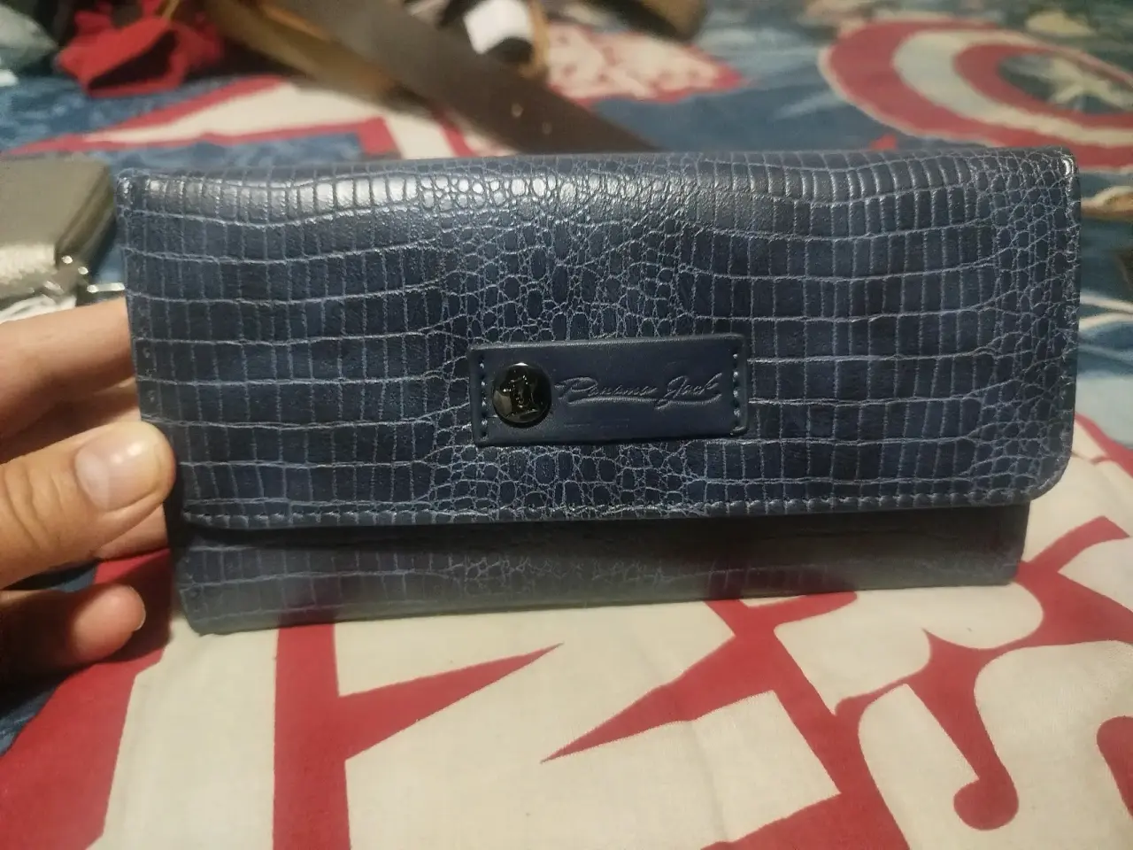 Cartera negra de cuero sintético - miniatura 3