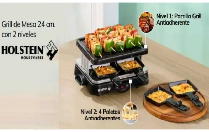 Raclette grill Holstein 4 puestos - miniatura 2
