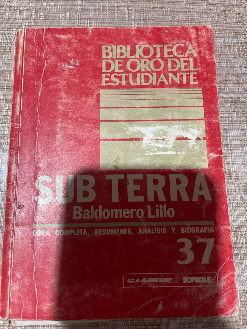 Libro Sub Terra Baldomero Lillo