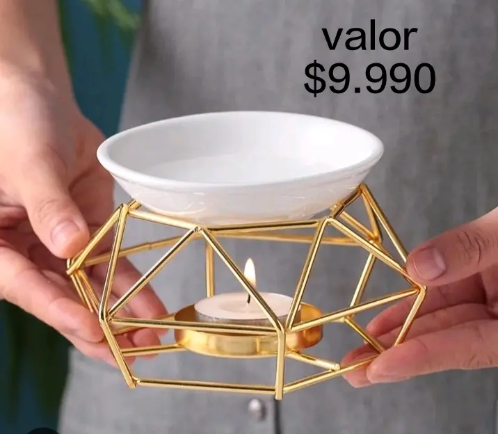 Porta velas dorado elegante