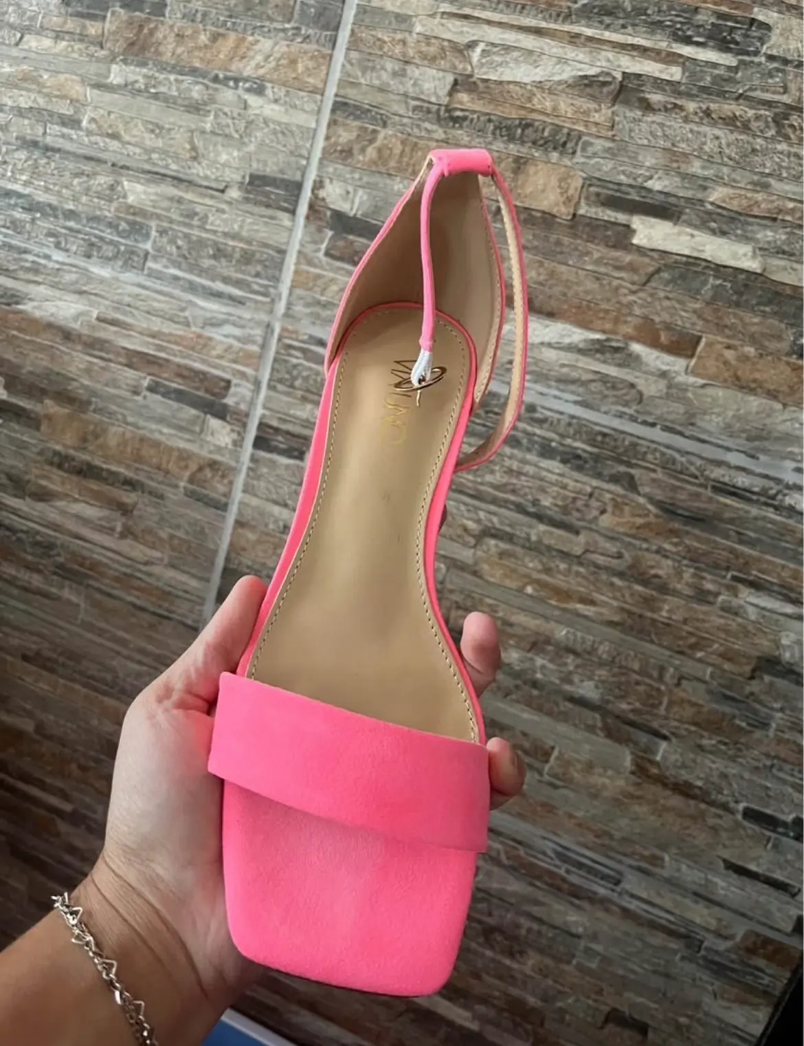 Sandalias taco medio rosa - miniatura 2