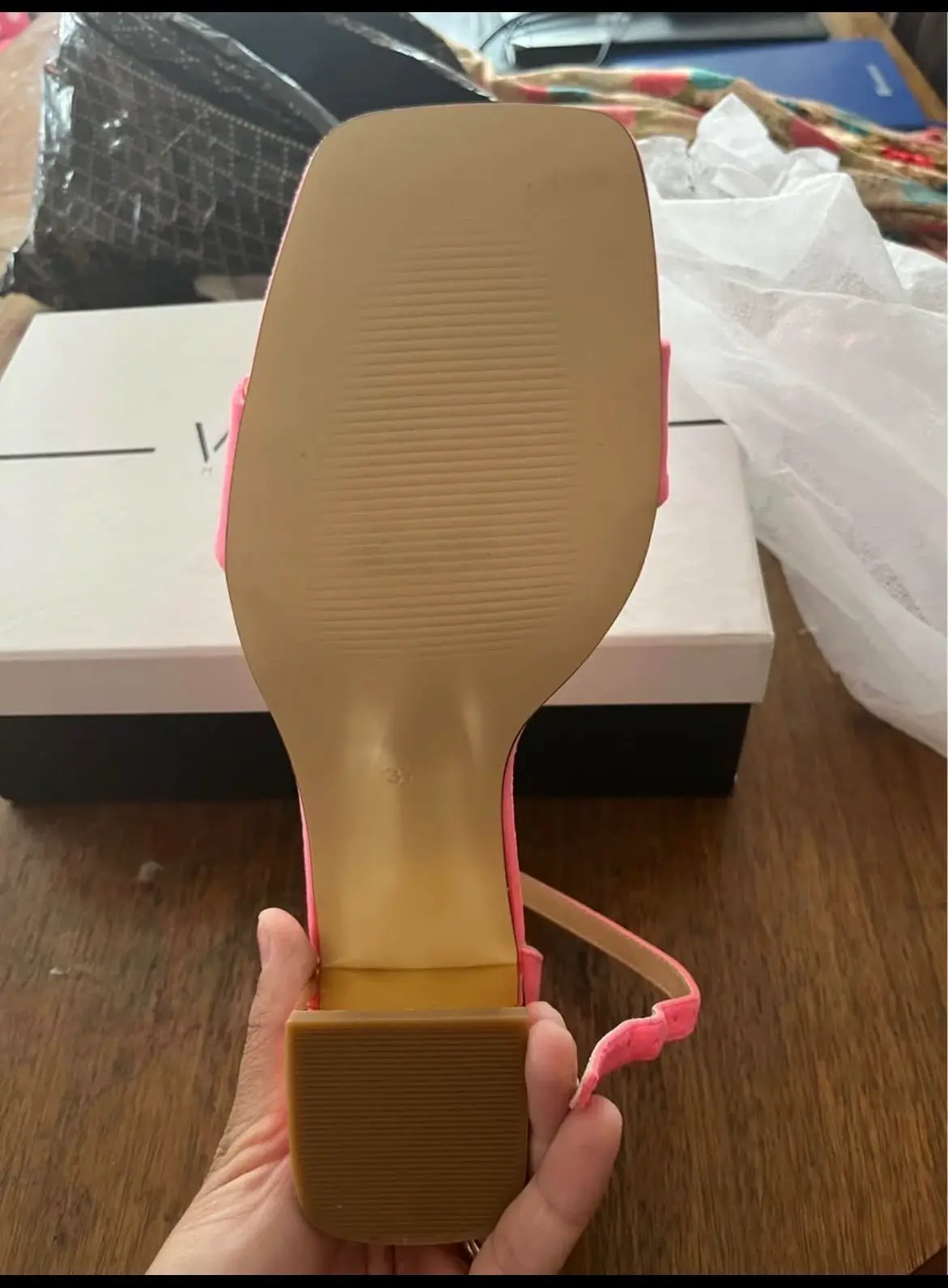 Sandalias taco medio rosa - miniatura 4