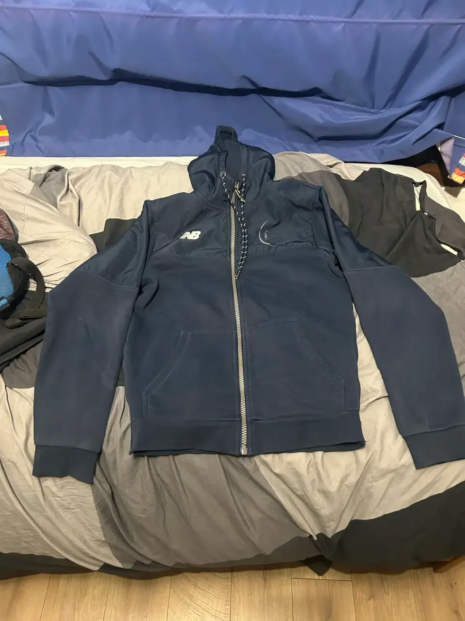 Chaqueta deportiva azul New Balance - miniatura 6