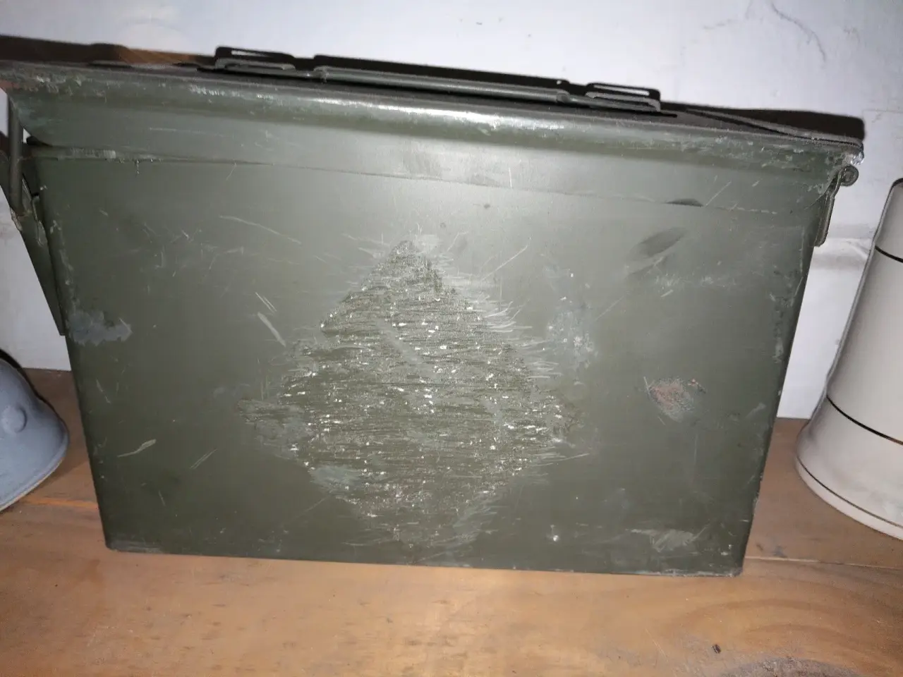 Caja metálica militar vintage - miniatura 3