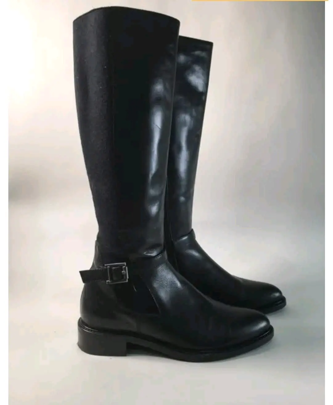 Botas negras de cuero aquatalia - miniatura 1
