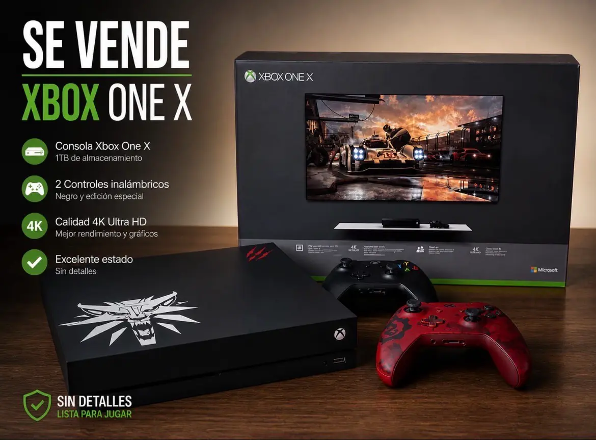 Xbox One X 1TB con controles - miniatura 1