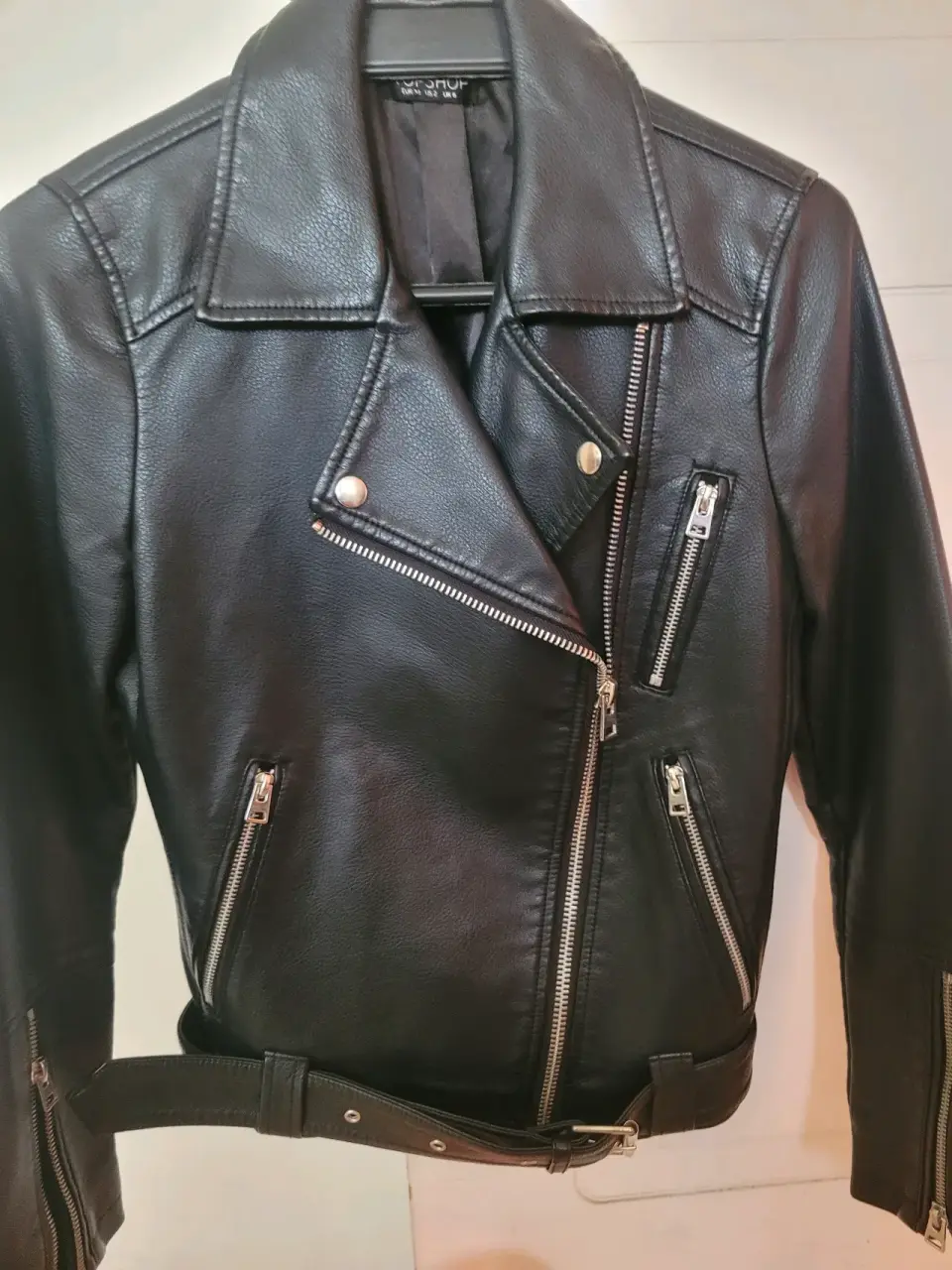 Chaqueta de cuero negro - miniatura 3