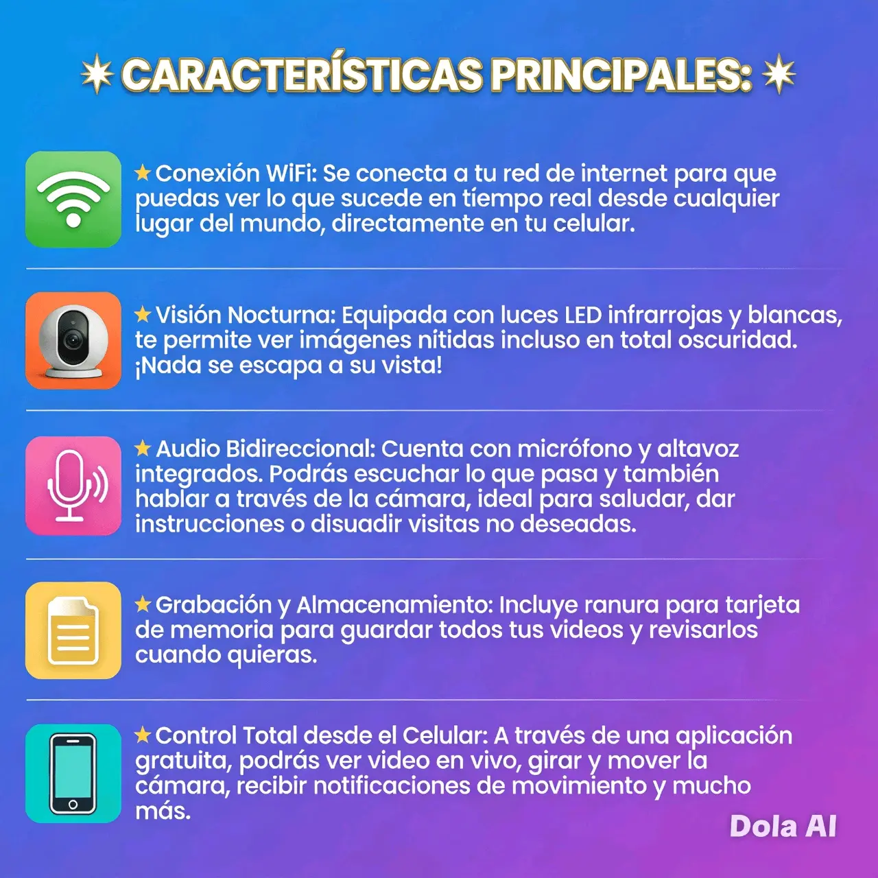 Cámara de seguridad WiFi - miniatura 3