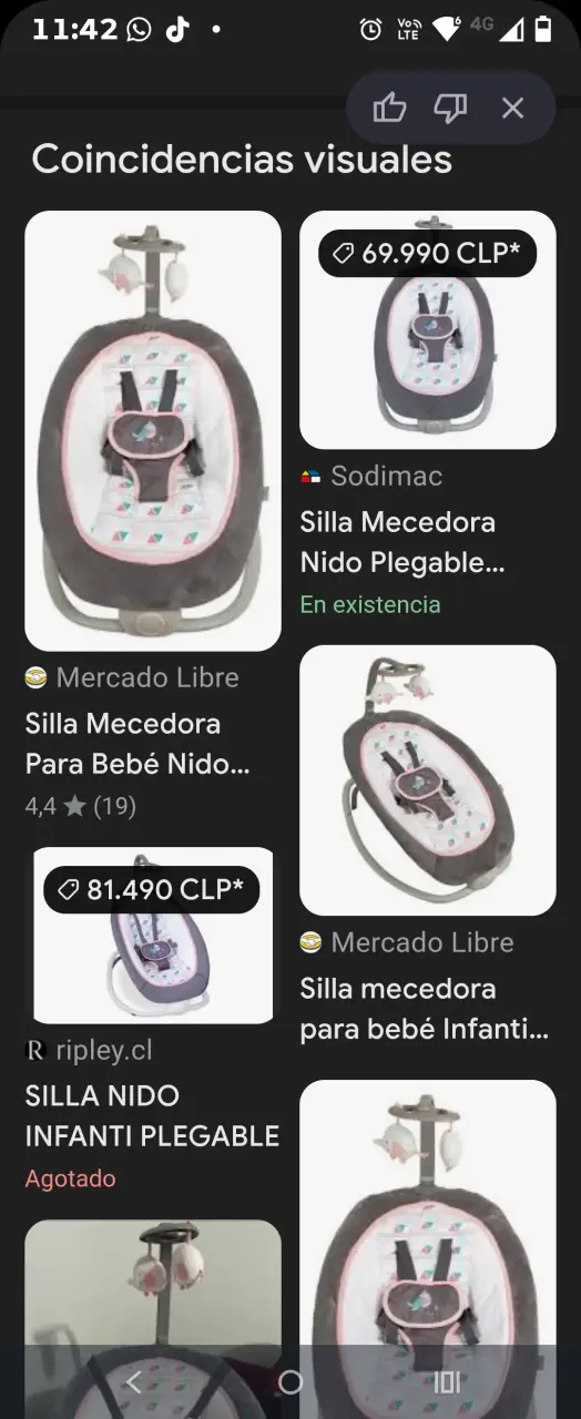 Hamaca mecedora de bebe musical - miniatura 3