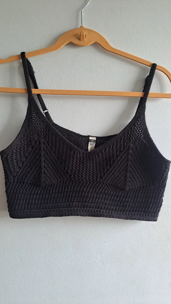 Top crochet negro - miniatura 3