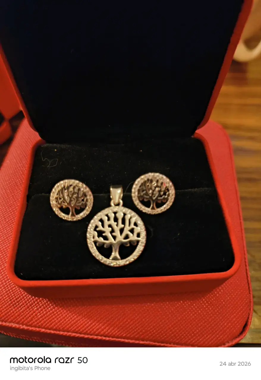 Set de joyas de plata 925 con árbol de la vida