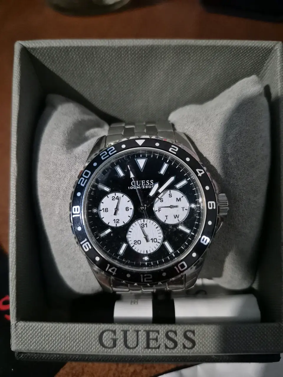 Reloj Guess W1107G1 cronógrafo plateado - miniatura 1