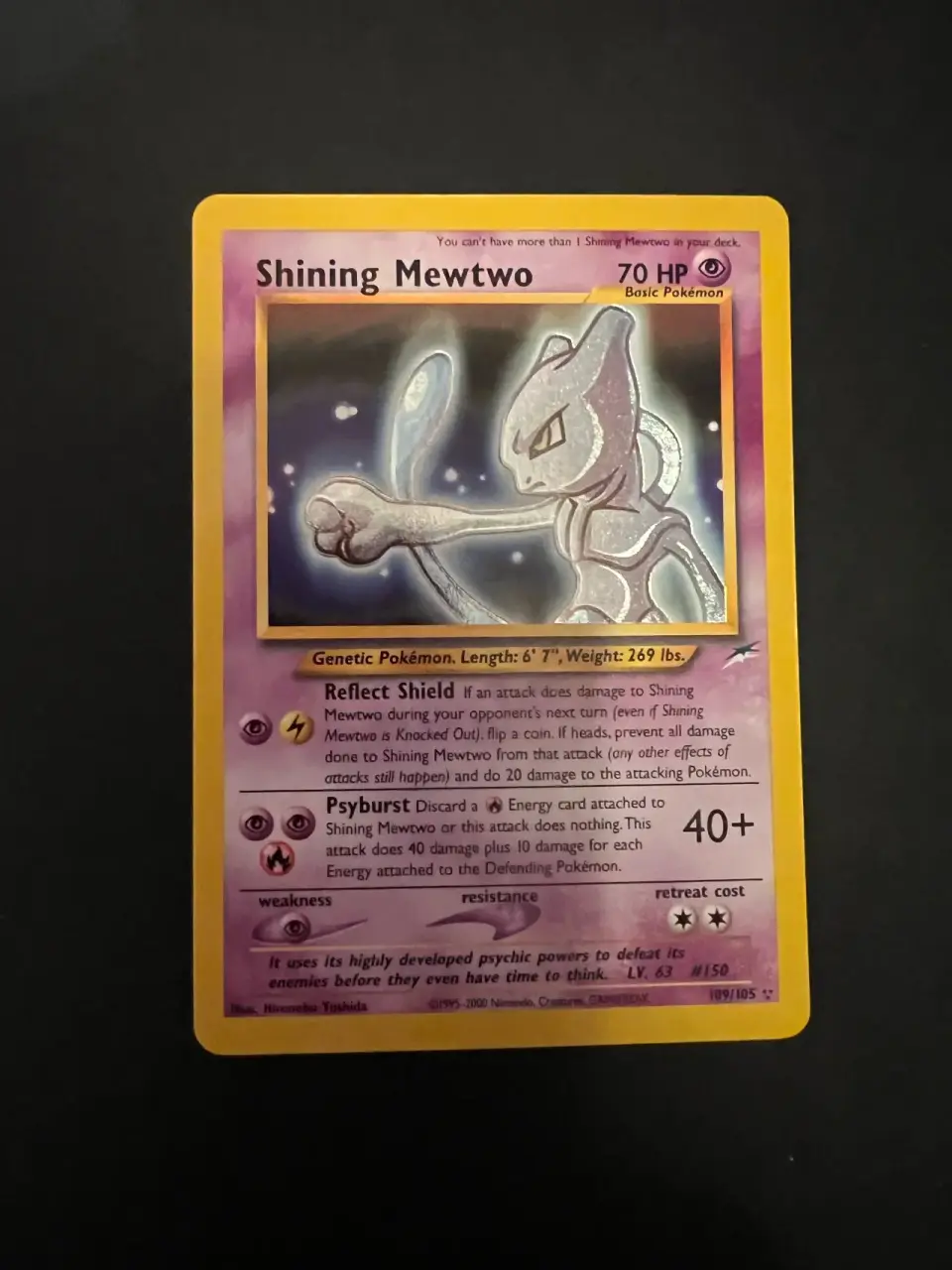 Carta Shining Mewtwo Pokémon - miniatura 1