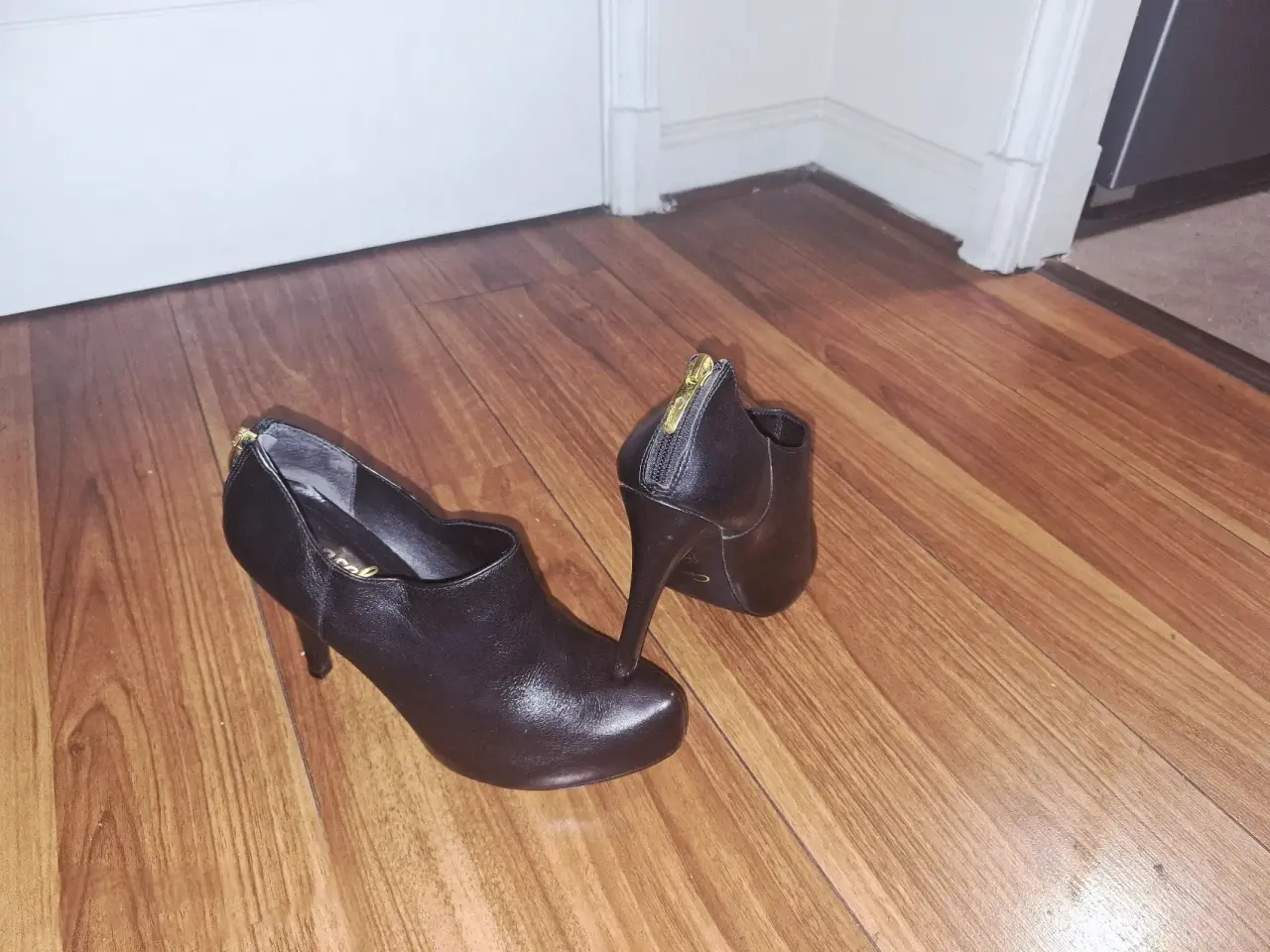 Botines de cuero negros con taco Gacel - miniatura 4
