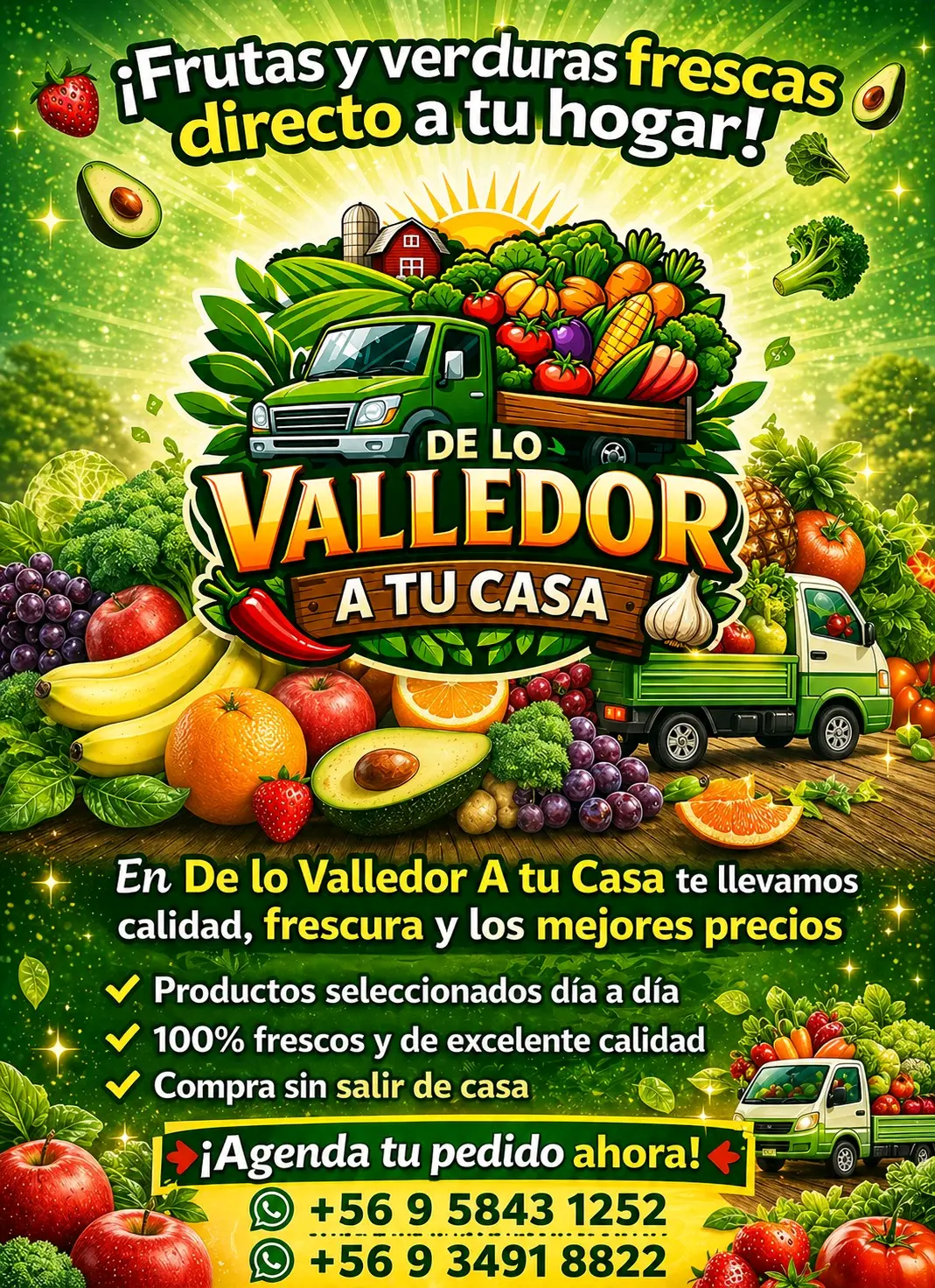 Frutas y verduras frescas a domicilio