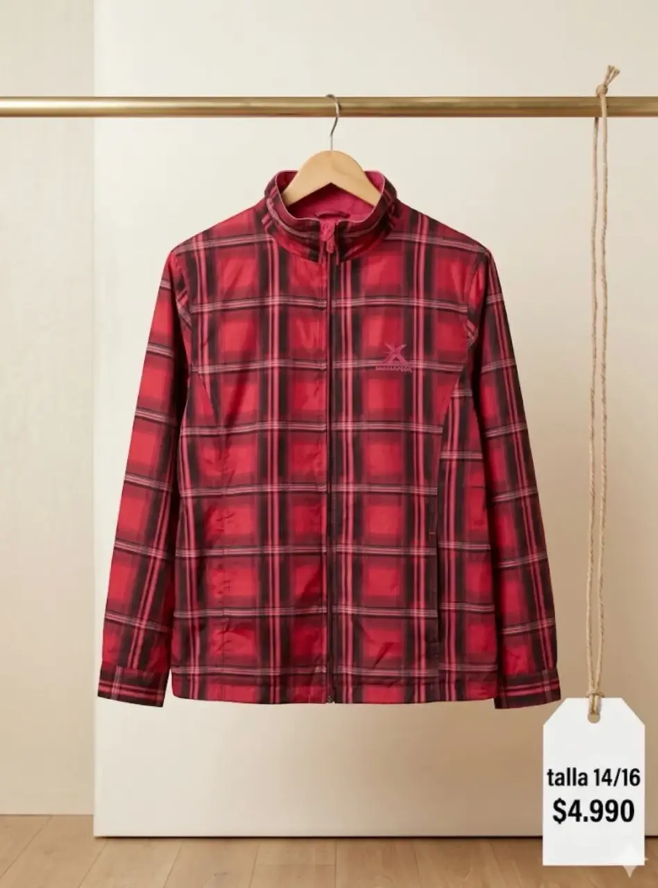 Chaqueta a cuadros roja