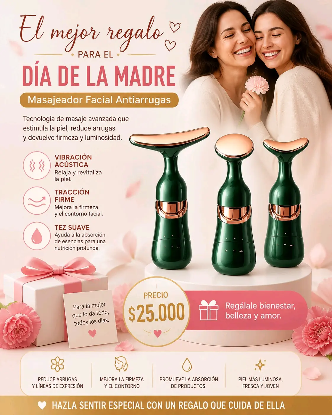 Masajeador facial antiedad