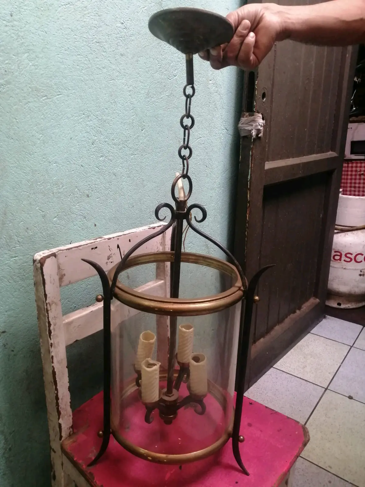 Lámpara colgante de techo vintage - miniatura 1