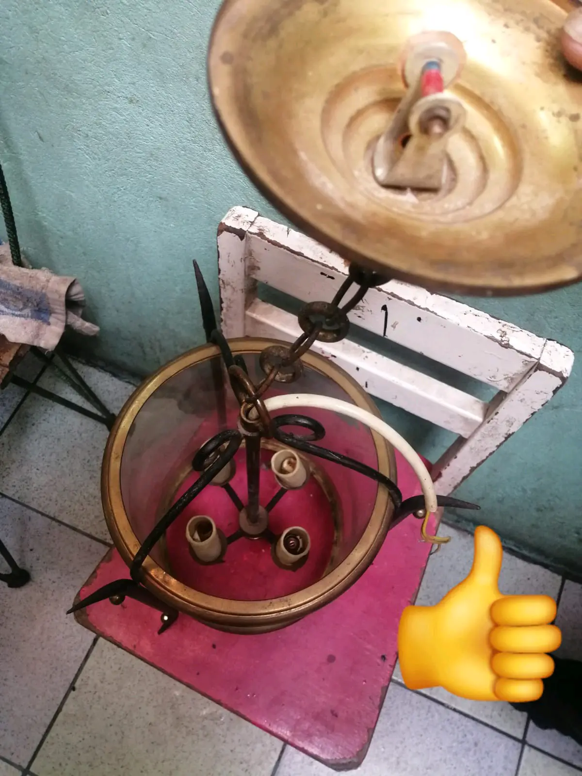 Lámpara colgante de techo vintage - miniatura 3