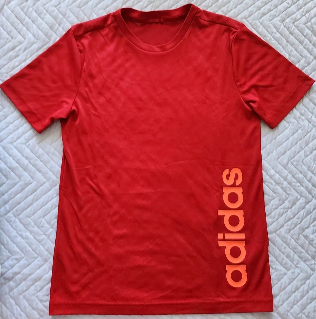 Camiseta Infantil Lineal ADIDAS GD6588, Color Rojo - miniatura 3