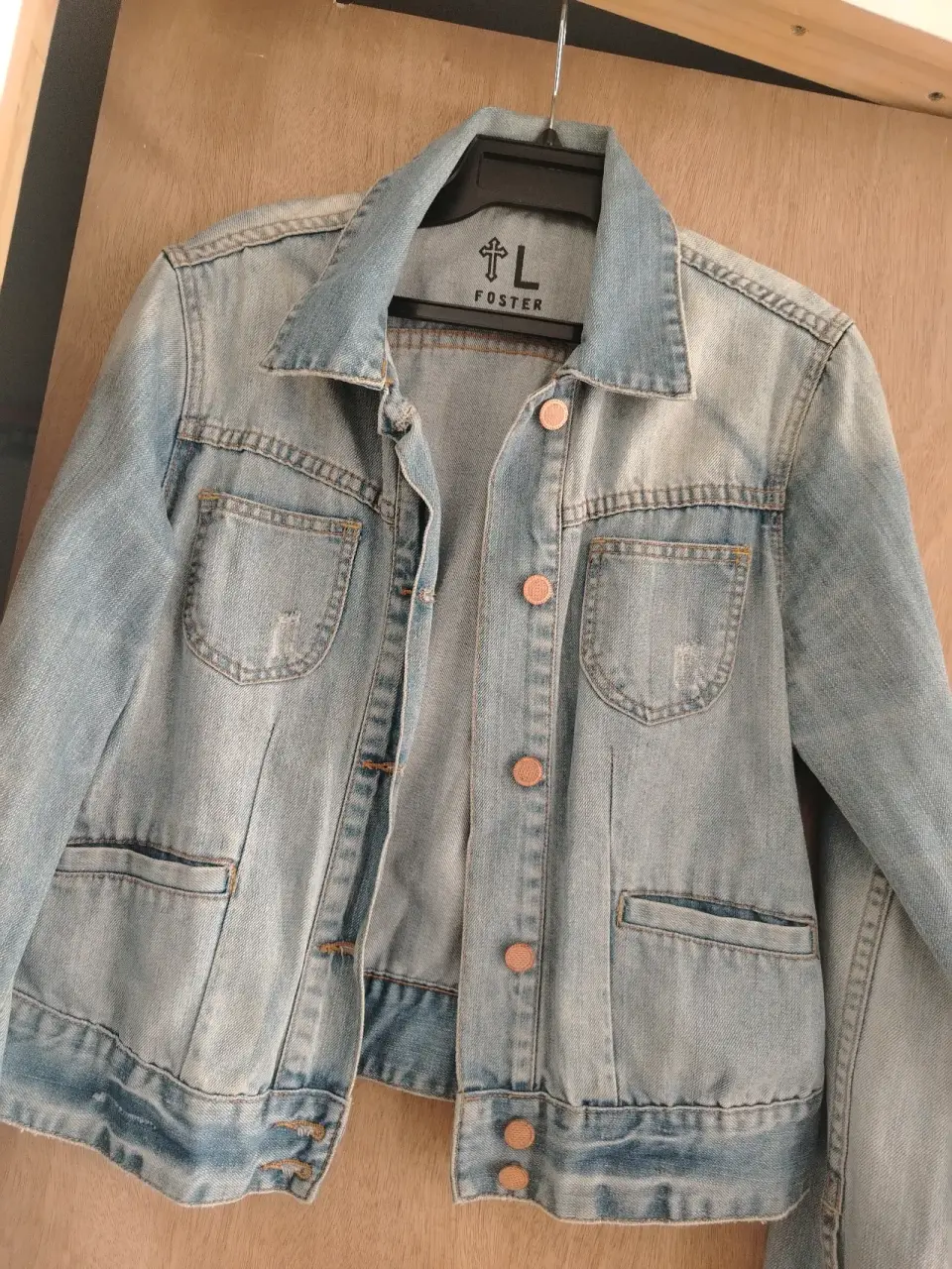 Chaqueta de mezclilla azul - miniatura 1