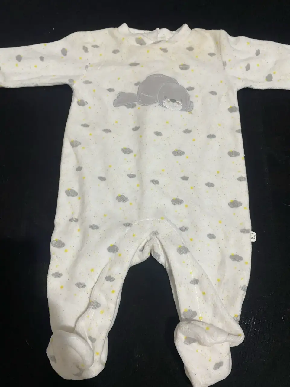 Enterito  bebé blanco estampado