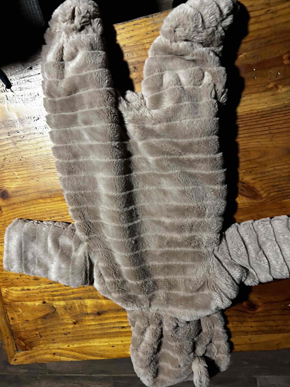 Disfraz infantil de peluche gris - miniatura 1