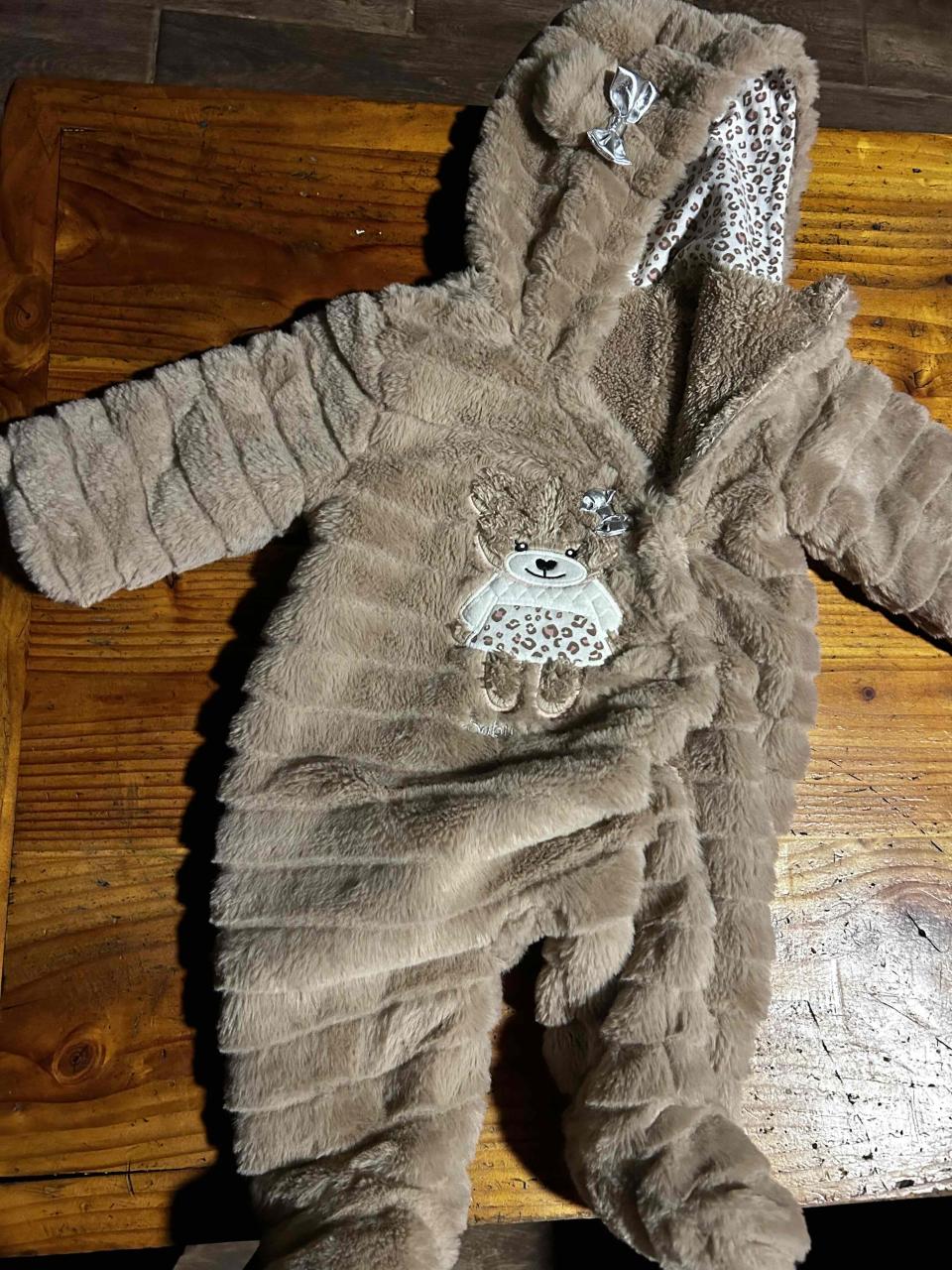 Disfraz infantil de peluche gris - miniatura 2