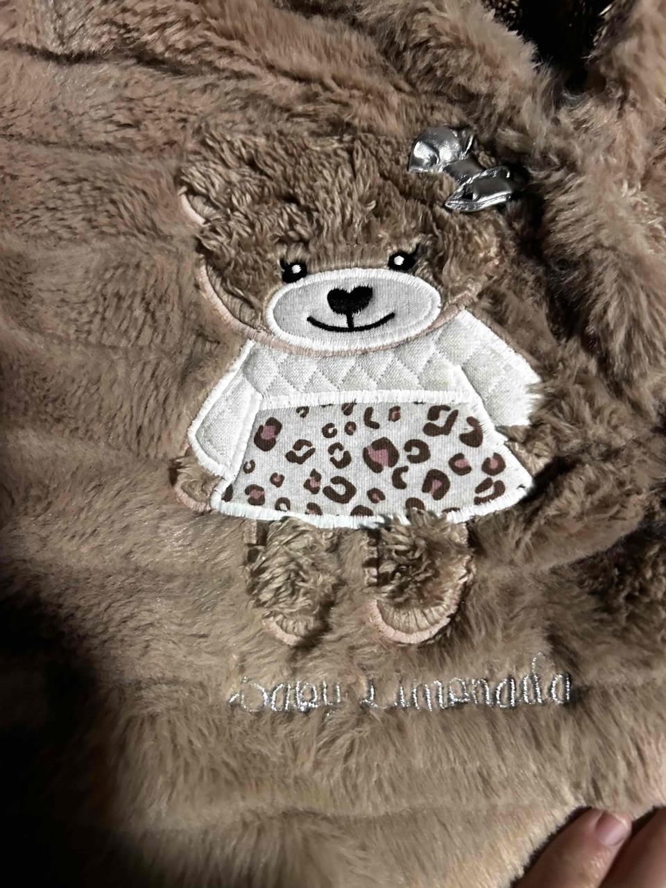 Disfraz infantil de peluche gris - miniatura 3