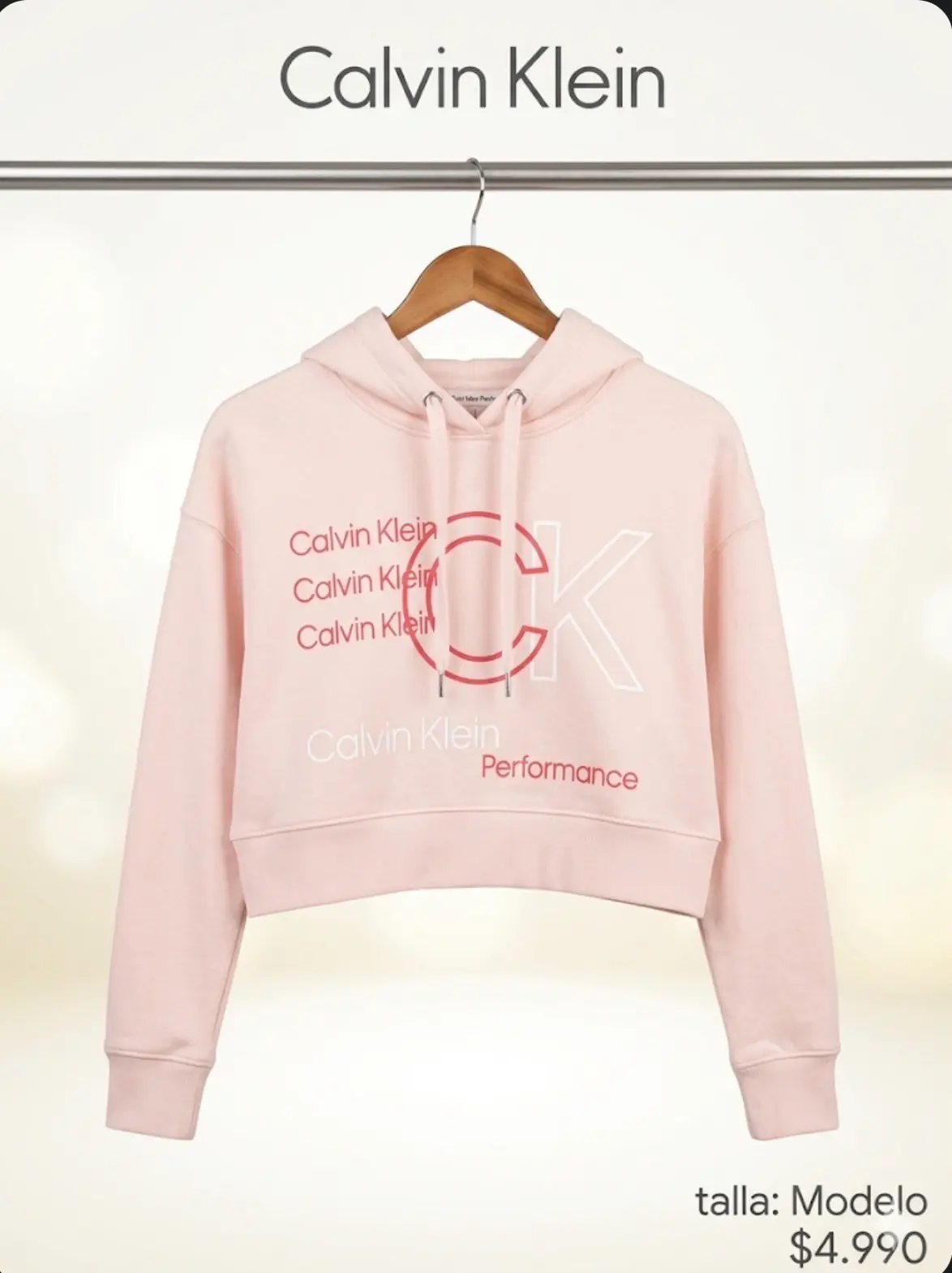 Polerón Calvin Klein rosado