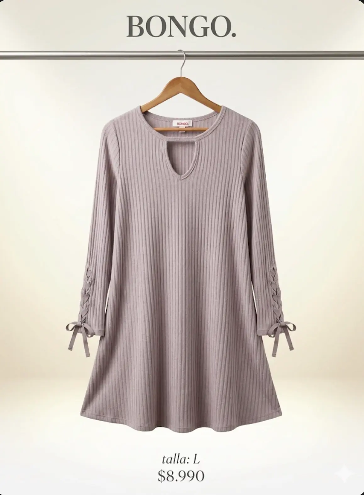 Vestido suelto Bongo gris