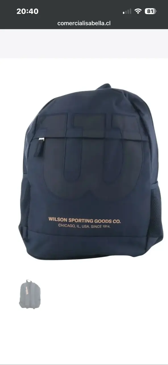 Mochila Wilson gris y negra - miniatura 3