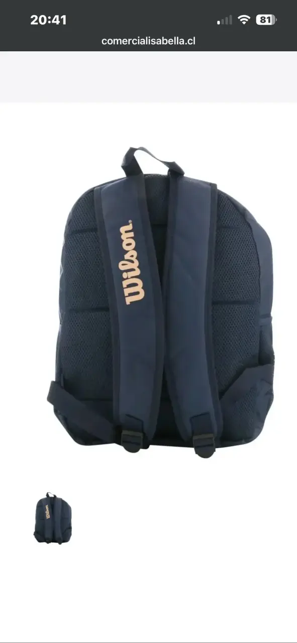 Mochila Wilson gris y negra - miniatura 4