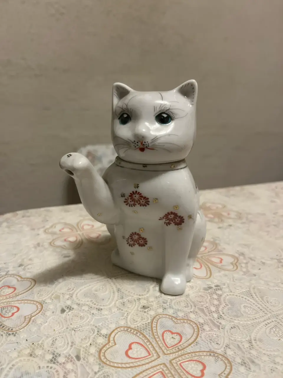Tetera de porcelana gato maneki-neko - miniatura 1