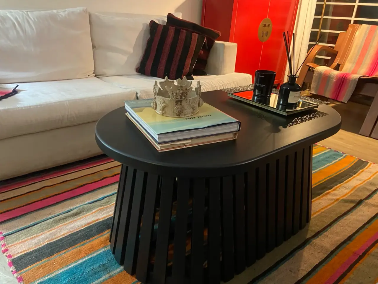 Mesa de centro negra moderna - miniatura 2