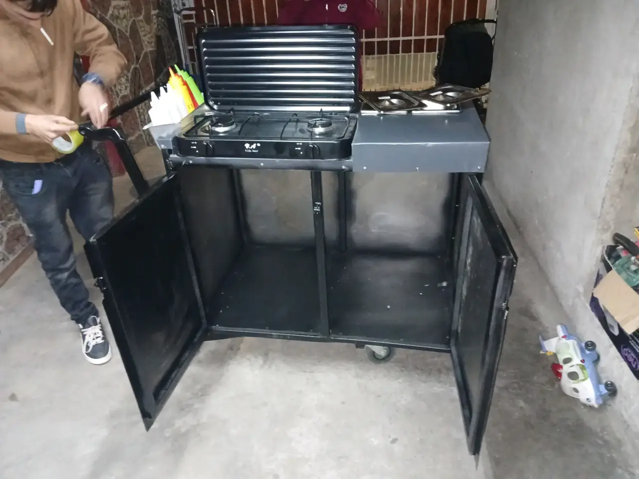 Carro asador con quemadores - miniatura 1
