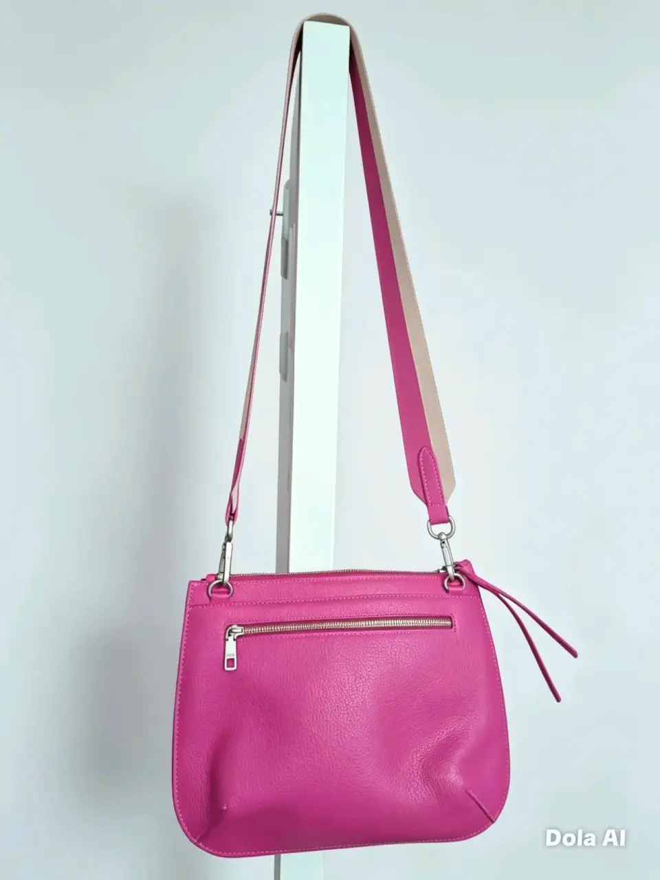 Bolso bandolera rosado Prüne. - miniatura 2