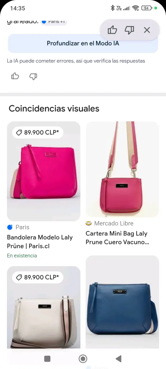 Bolso bandolera rosado Prüne. - miniatura 4