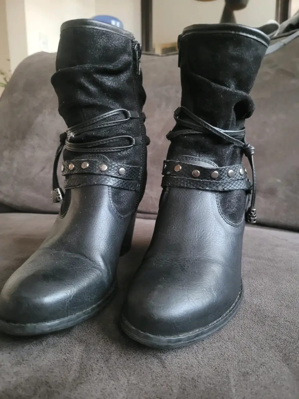 Botines negros de cuero - miniatura 3