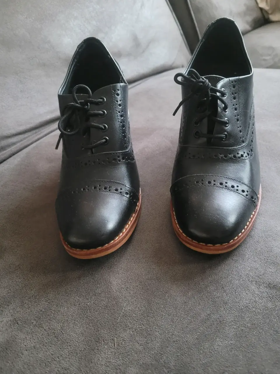 Zapatos Oxford negros de cuero - miniatura 3